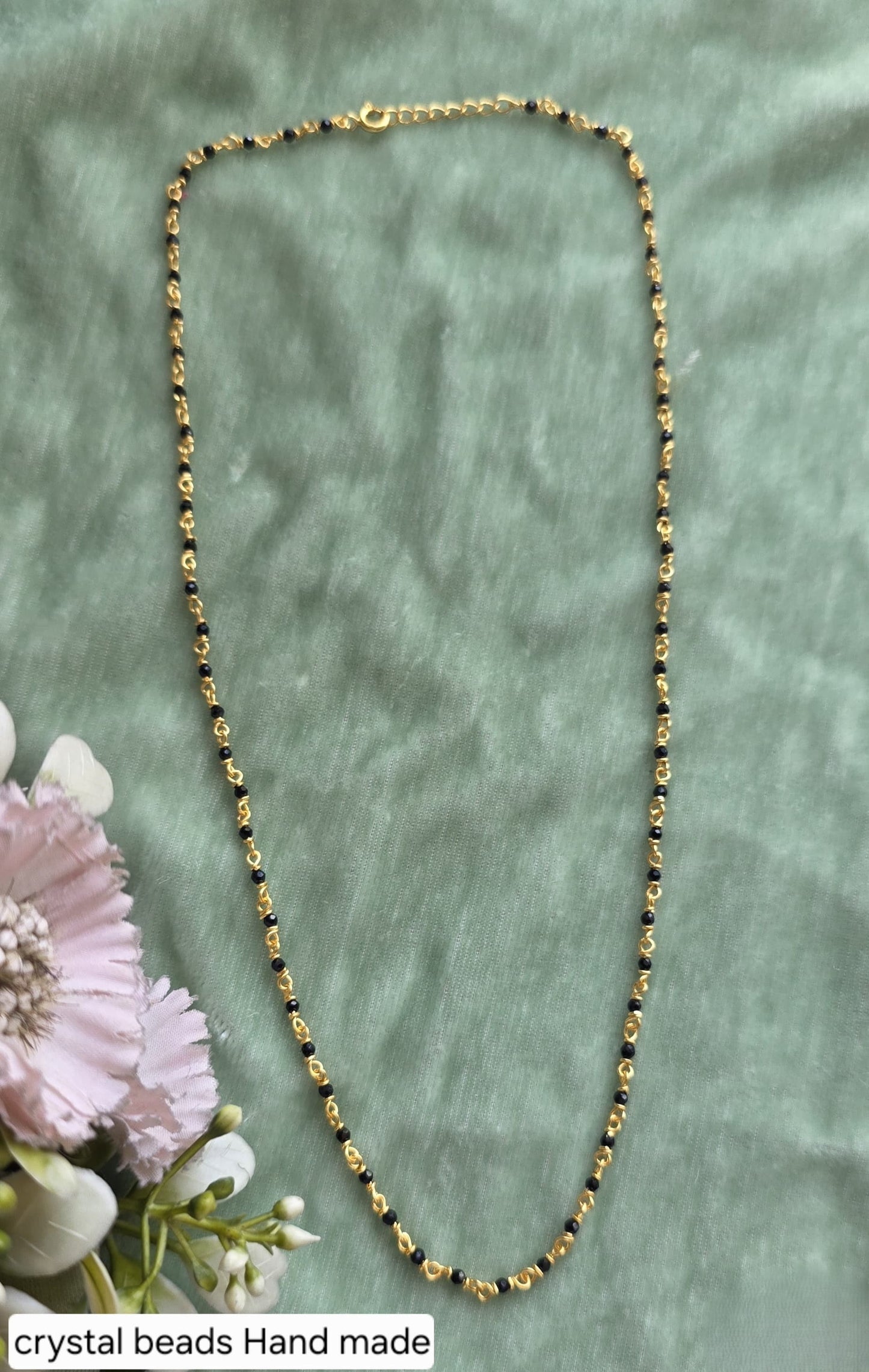 Crystal beads hand made chain