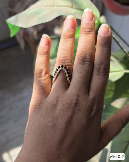 SST 179 | BLACK BEADS MANGALSUTRA VANKI RING