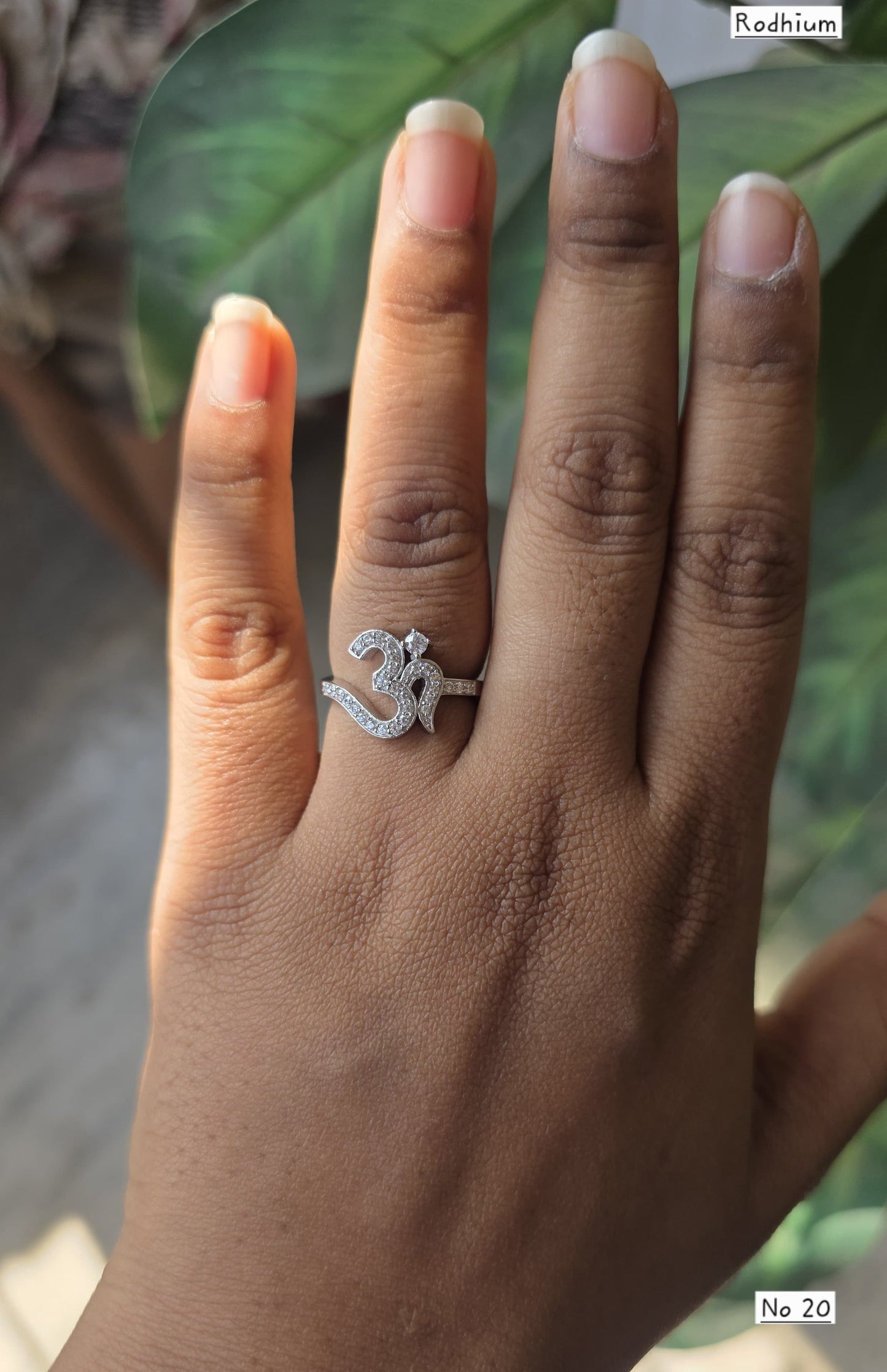 SST 485 | ELEGANT DIAMOND STUDDED OM RING