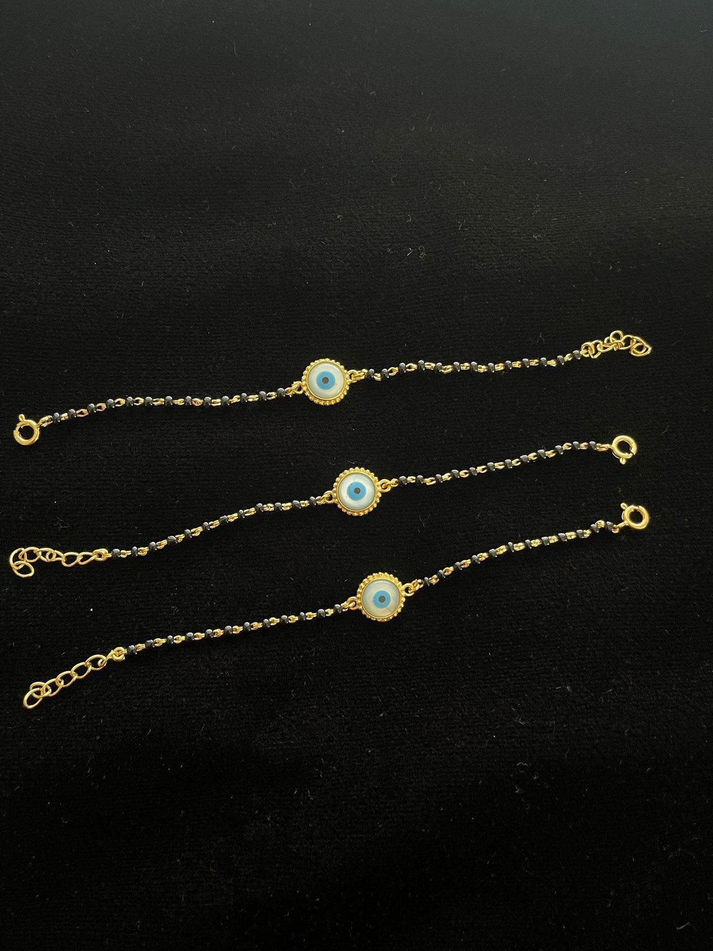 ROUND EVIL EYE SILVER BABY NAZARIYA BRACELET