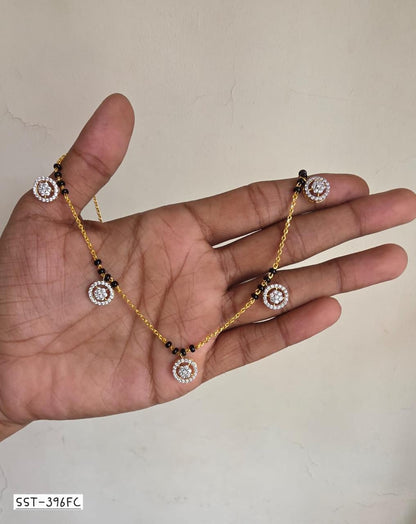 SST 396FC | SPARKLING CIRCLE CHARM MANGALSUTRA