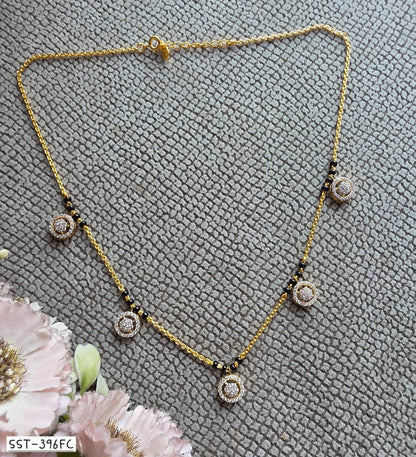 SST 396FC | SPARKLING CIRCLE CHARM MANGALSUTRA