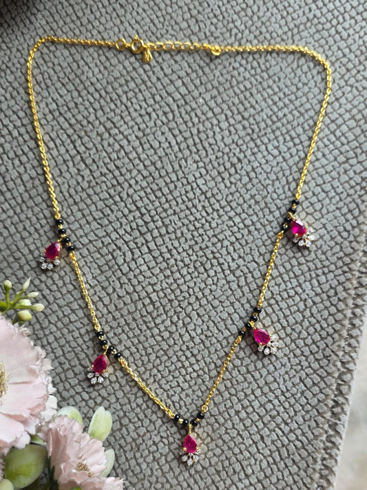 SST 520 RED | EMERALD BLOSSOM MANGALSUTRA