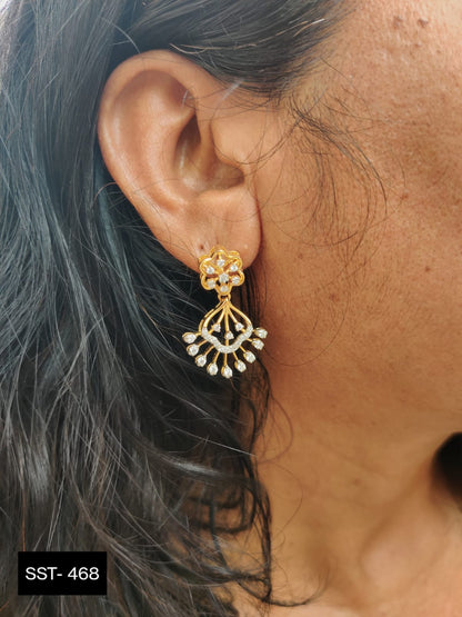 SST 468 | FLORAL DANGLE DROP EARRINGS