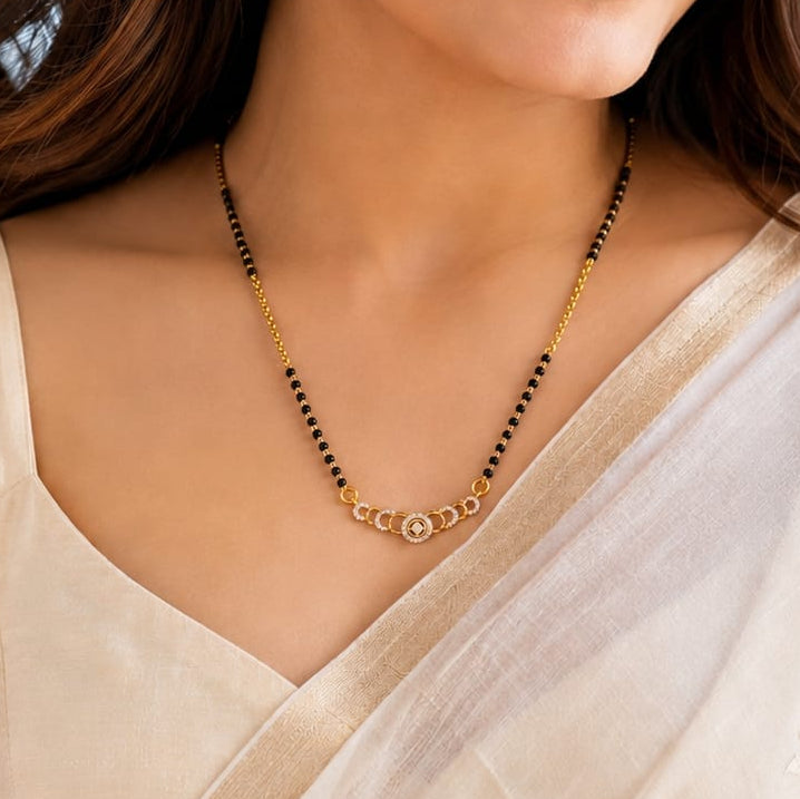 SST 602 | ELEGANT CRYSTAL CURVE MANGALSUTRA