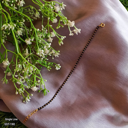 SST 190 | SINGLE LINE BLACK BEADS MANGALSUTRA BRACELET