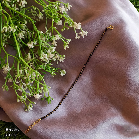 SST 190 | SINGLE LINE BLACK BEADS MANGALSUTRA BRACELET