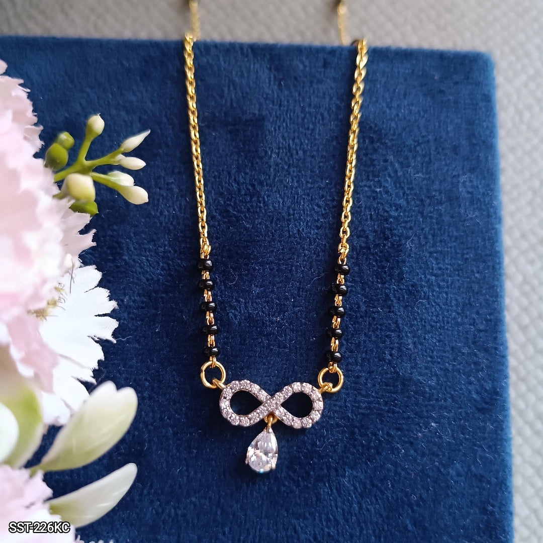SST 226KC | INFINITY DIAMOND PENDANT MANGALSUTRA WITH KC CHAIN