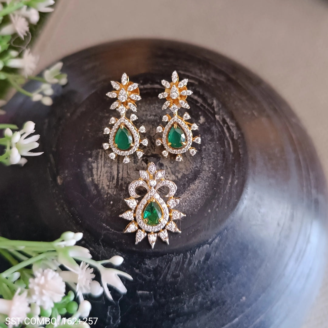 SST 162 + 257 COMBO | PENDANT AND EARRING SET