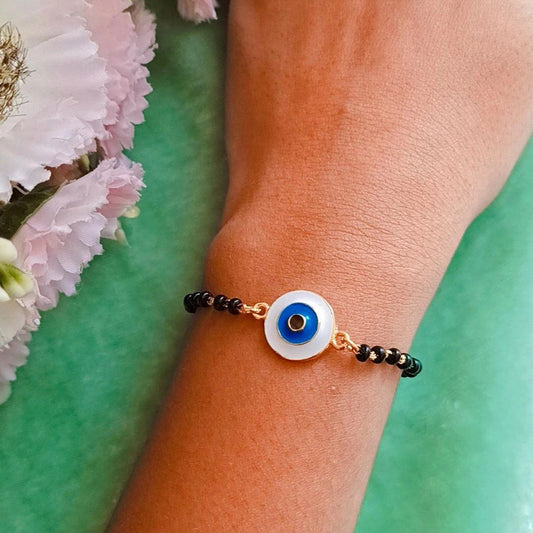 ROUND EVIL EYE SILVER BABY NAZARIYA BRACELET