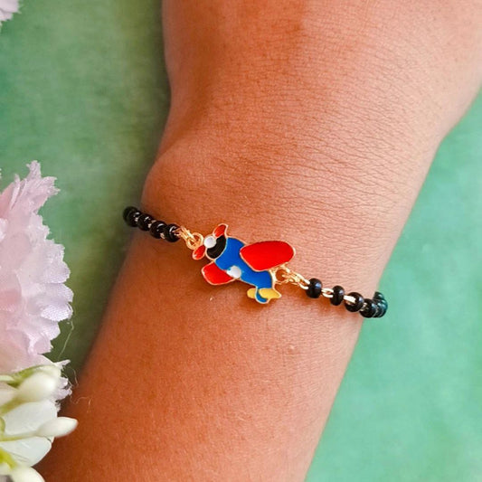 INDIAN ARMY FIGHTER AIRCRAFT SILVER BABY NAZARIYA BRACELET