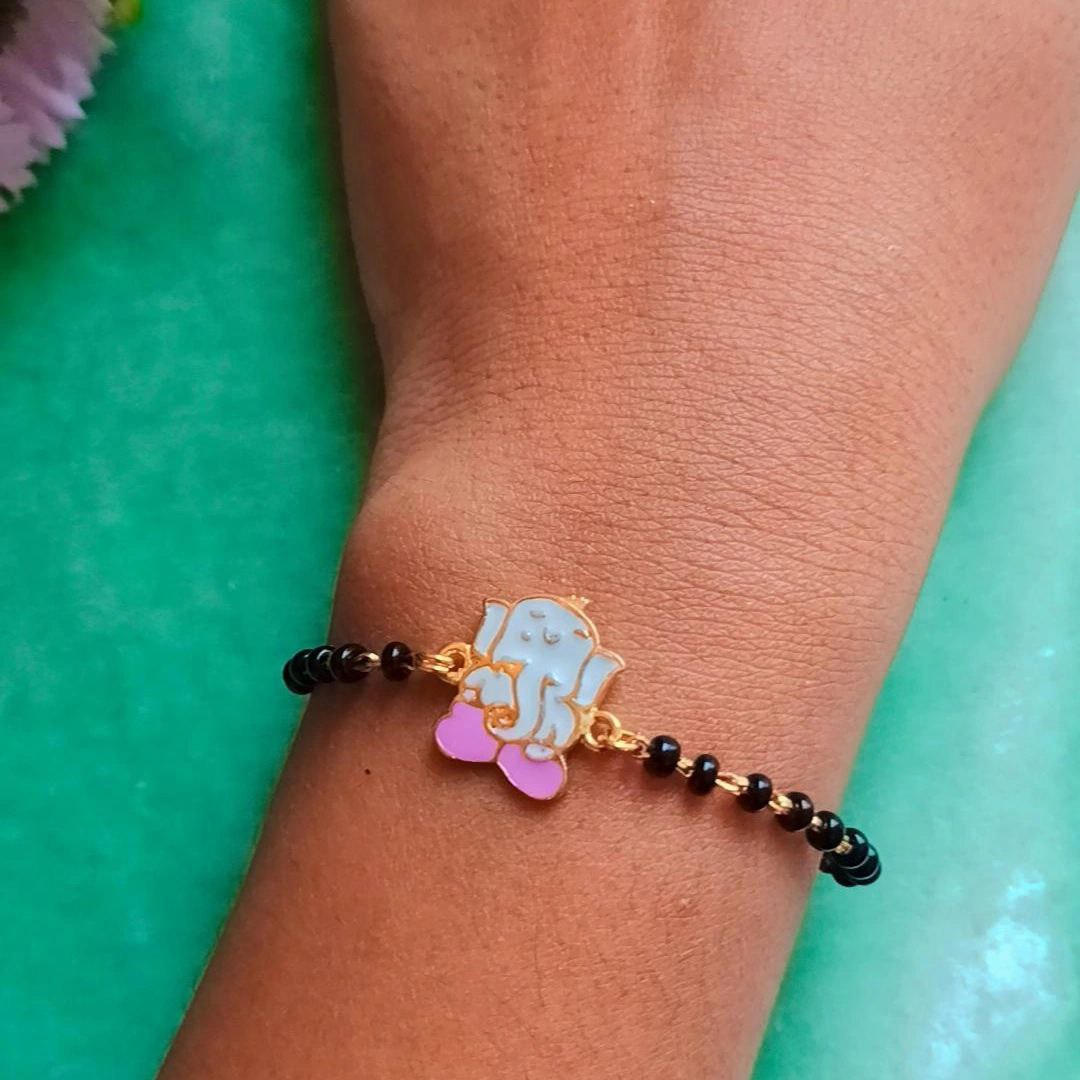 GANESHA SILVER BABY NAZARIYA BRACELET