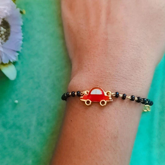 RED ROYAL CAR SILVER BABY NAZARIYA BRACELET