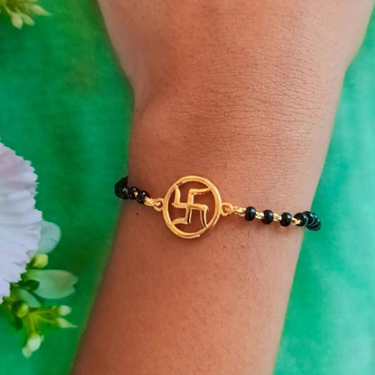 SWASTIKA SILVER BABY NAZARIYA BRACELET