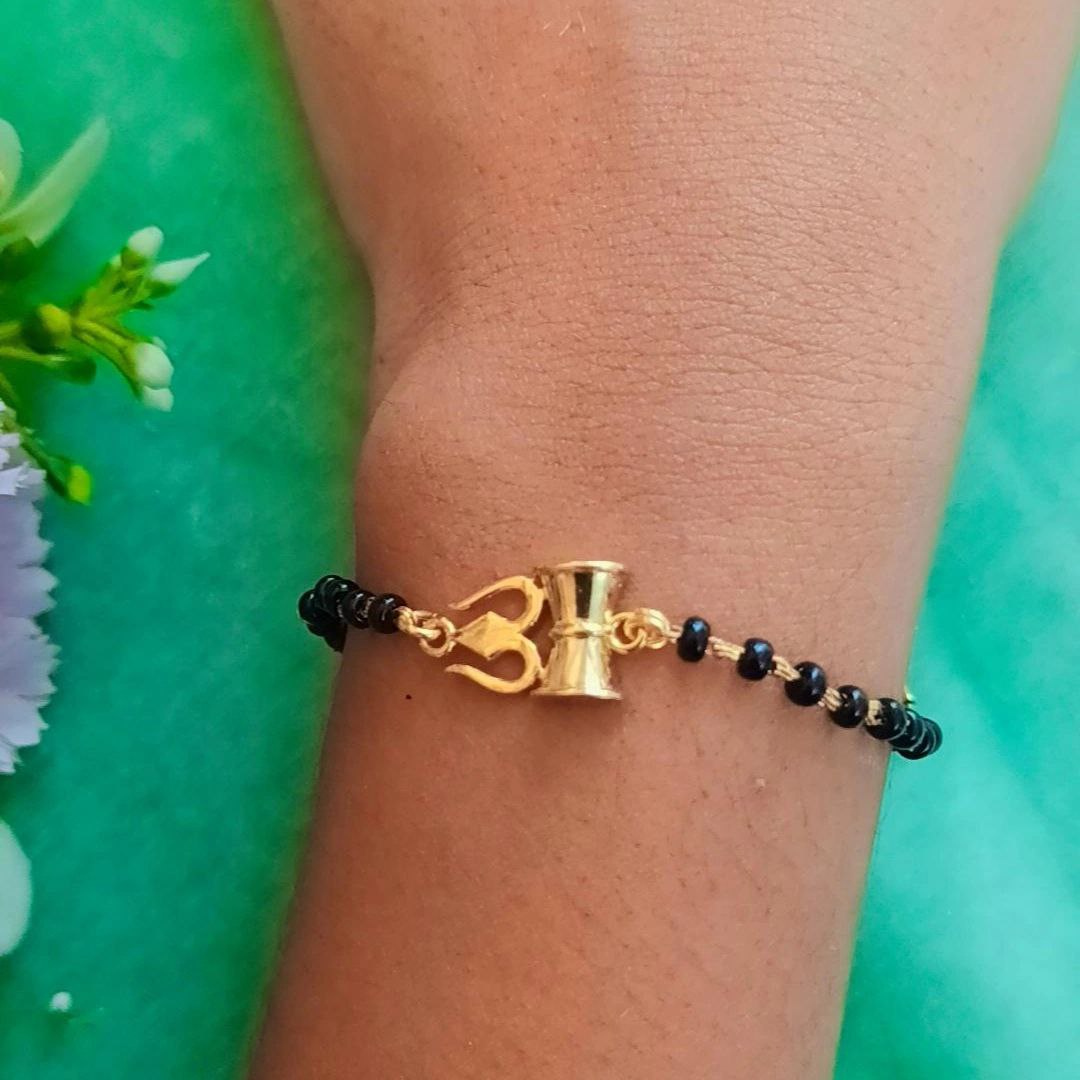 SHIVA TRISHUL SILVER BABY NAZARIYA BRACELET
