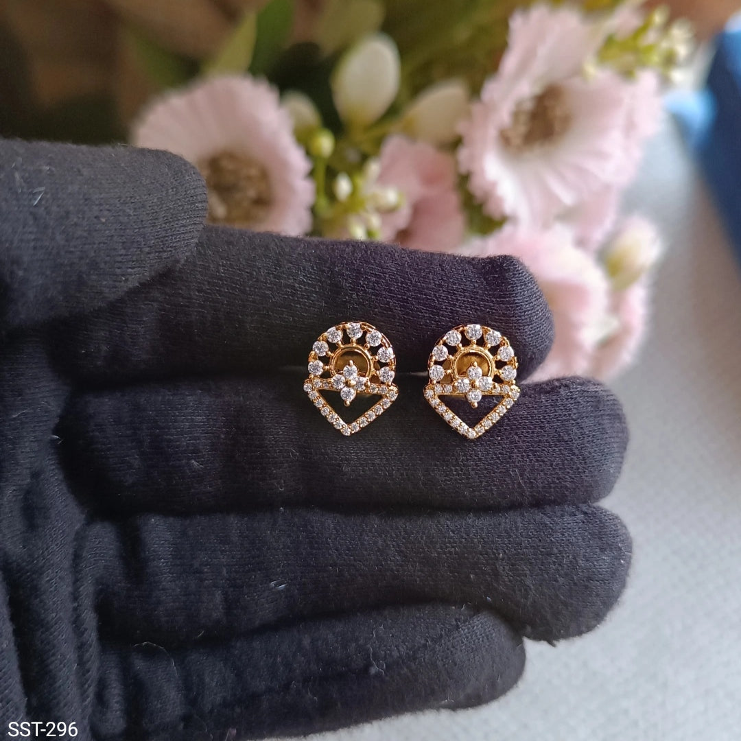 SST 296 | CHIC CRYSTAL-ACCENTED DROP EARRINGS
