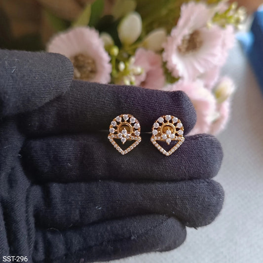 SST 296 | CHIC CRYSTAL-ACCENTED DROP EARRINGS