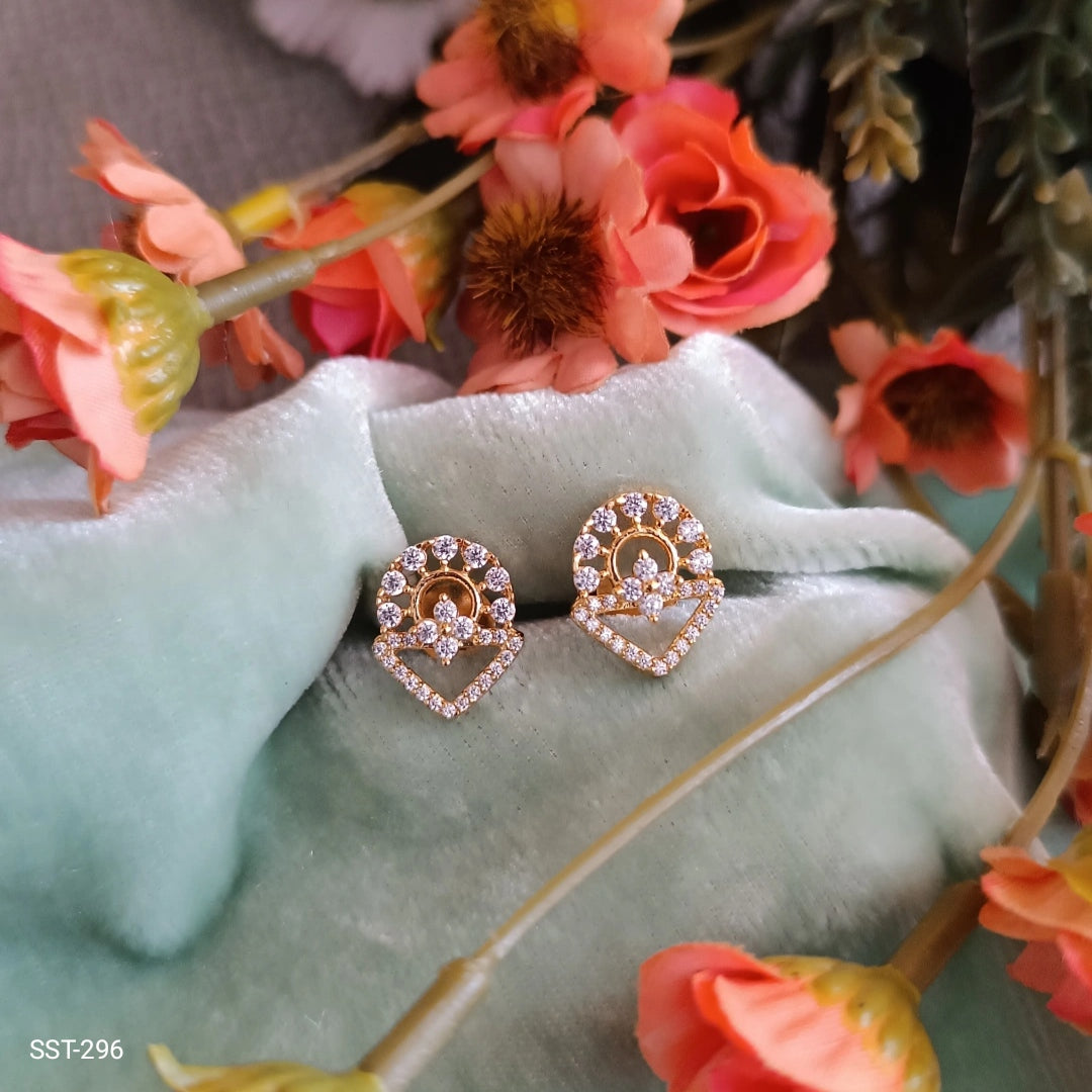 SST 296 | CHIC CRYSTAL-ACCENTED DROP EARRINGS
