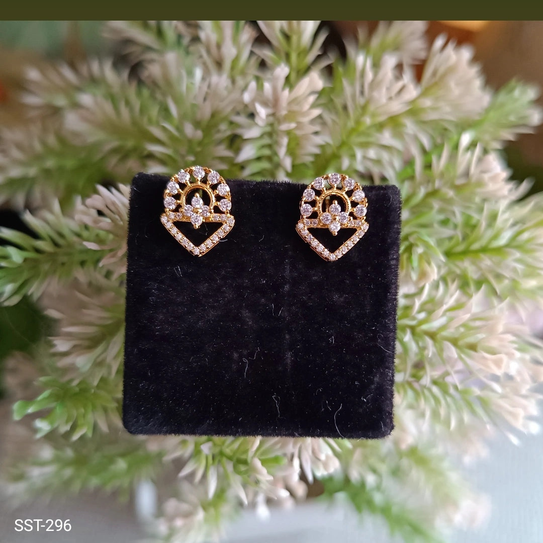 SST 296 | CHIC CRYSTAL-ACCENTED DROP EARRINGS