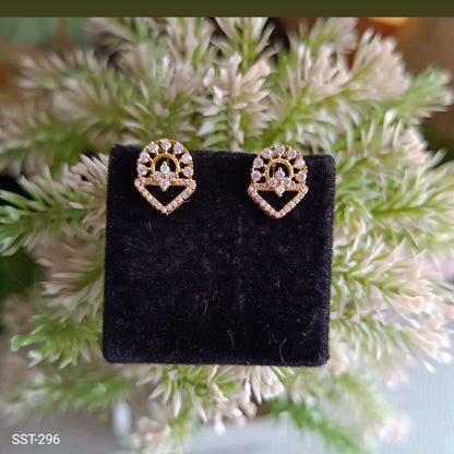 SST 296 | CHIC CRYSTAL-ACCENTED DROP EARRINGS