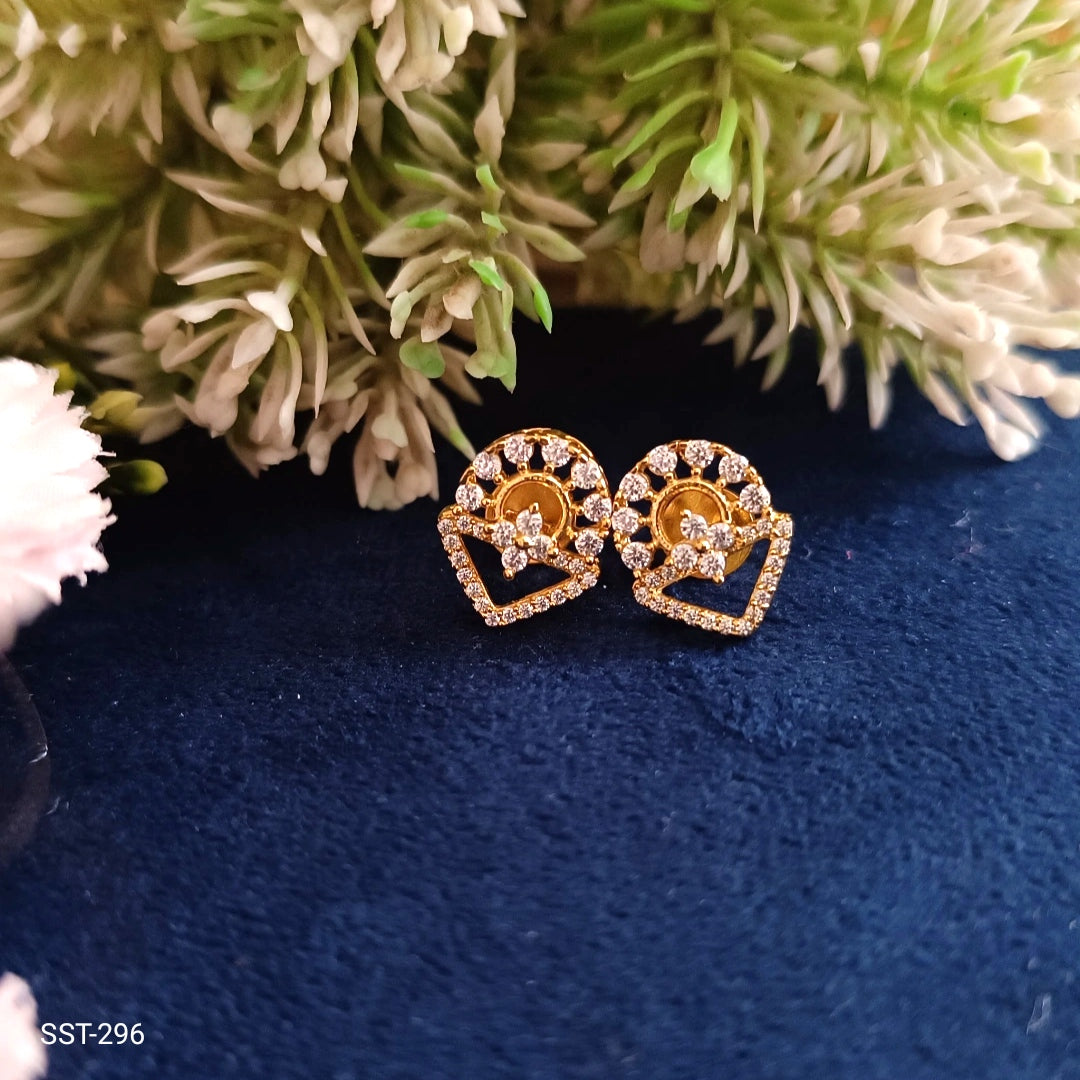 SST 296 | CHIC CRYSTAL-ACCENTED DROP EARRINGS