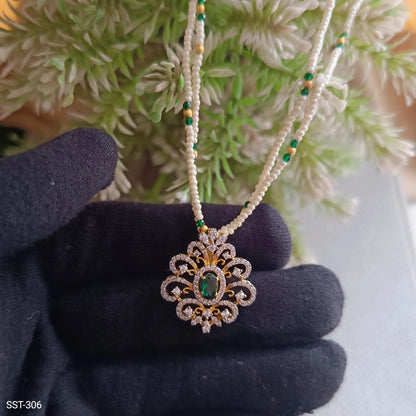SST 306 |  REGAL PEARL AND EMERALD MANGALSUTRA