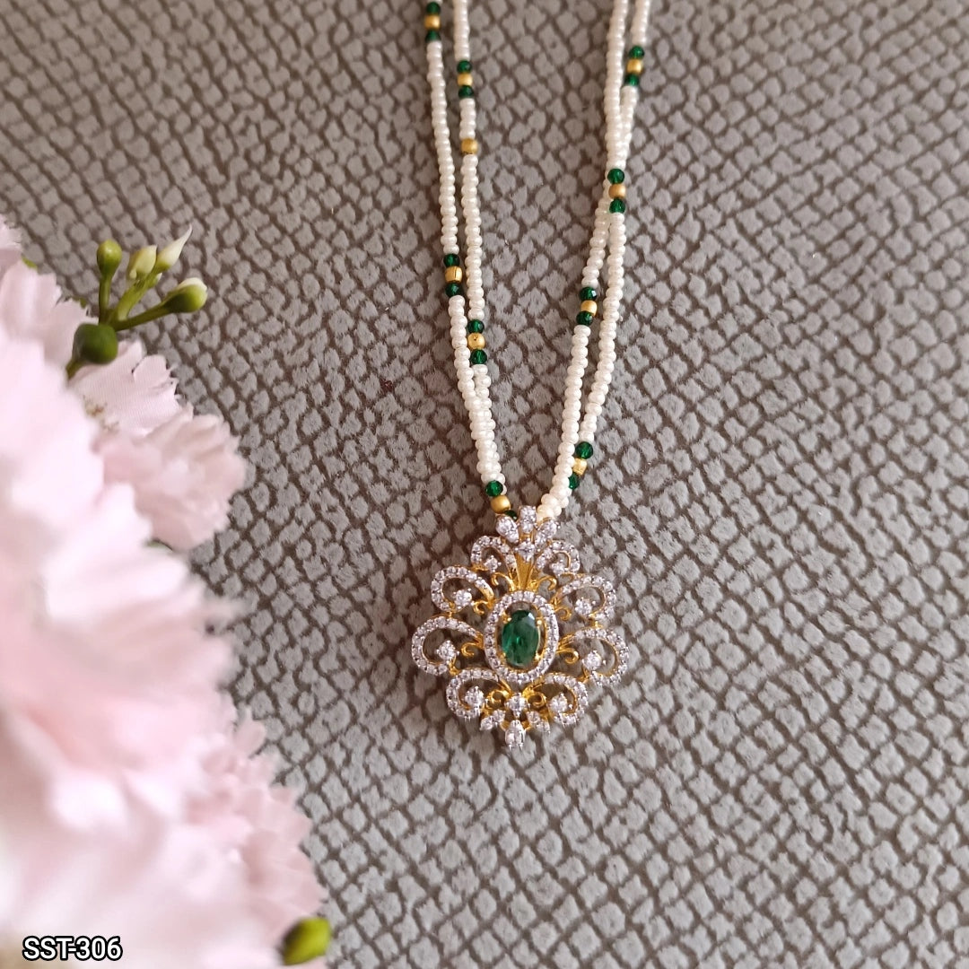 SST 306 |  REGAL PEARL AND EMERALD MANGALSUTRA