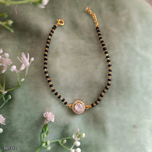 SST 312 | SPARKLING CENTER STONE HAND MANGALSUTRA