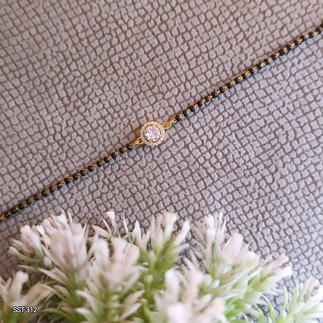 SST 312 | SPARKLING CENTER STONE HAND MANGALSUTRA