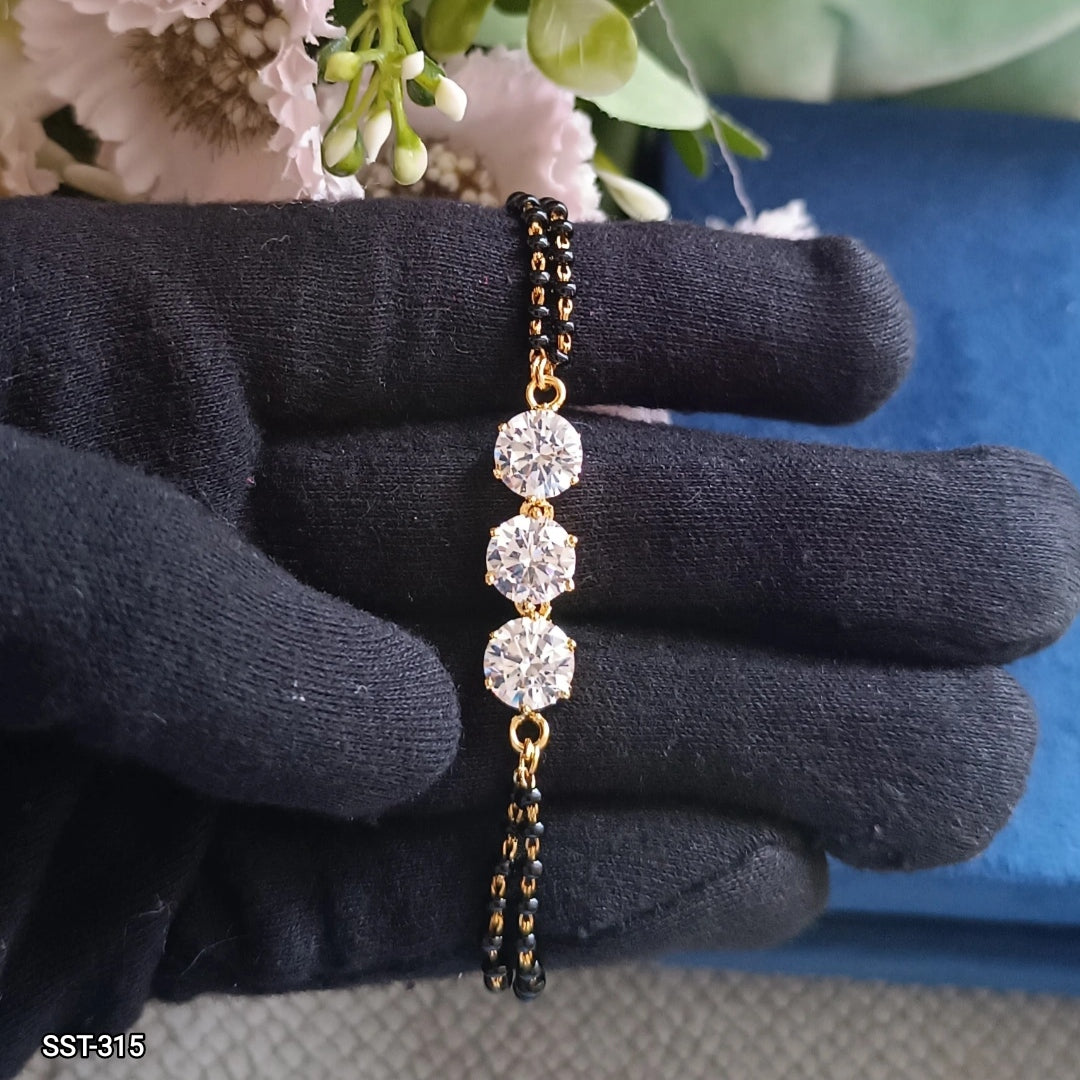 SST 315 |  TRIPLE CRYSTAL HAND MANGALSUTRA