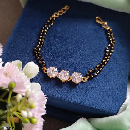 SST 315 |  TRIPLE CRYSTAL HAND MANGALSUTRA