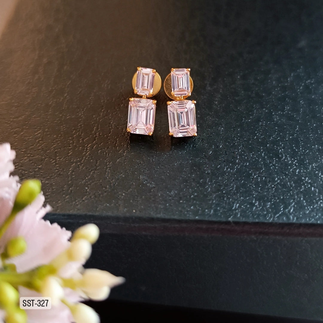 SST 327 | RECTANGULAR CUT EARRINGS