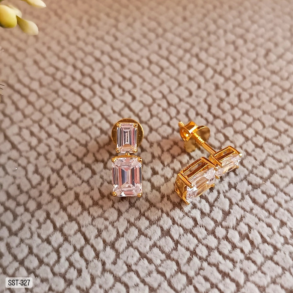 SST 327 | RECTANGULAR CUT EARRINGS
