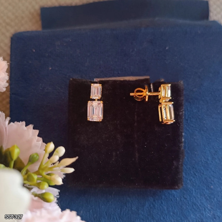 SST 327 | RECTANGULAR CUT EARRINGS