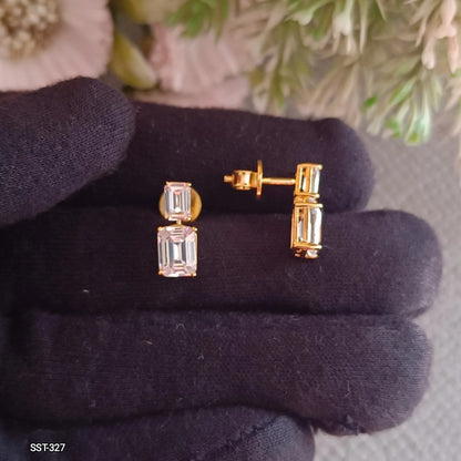 SST 327 | RECTANGULAR CUT EARRINGS