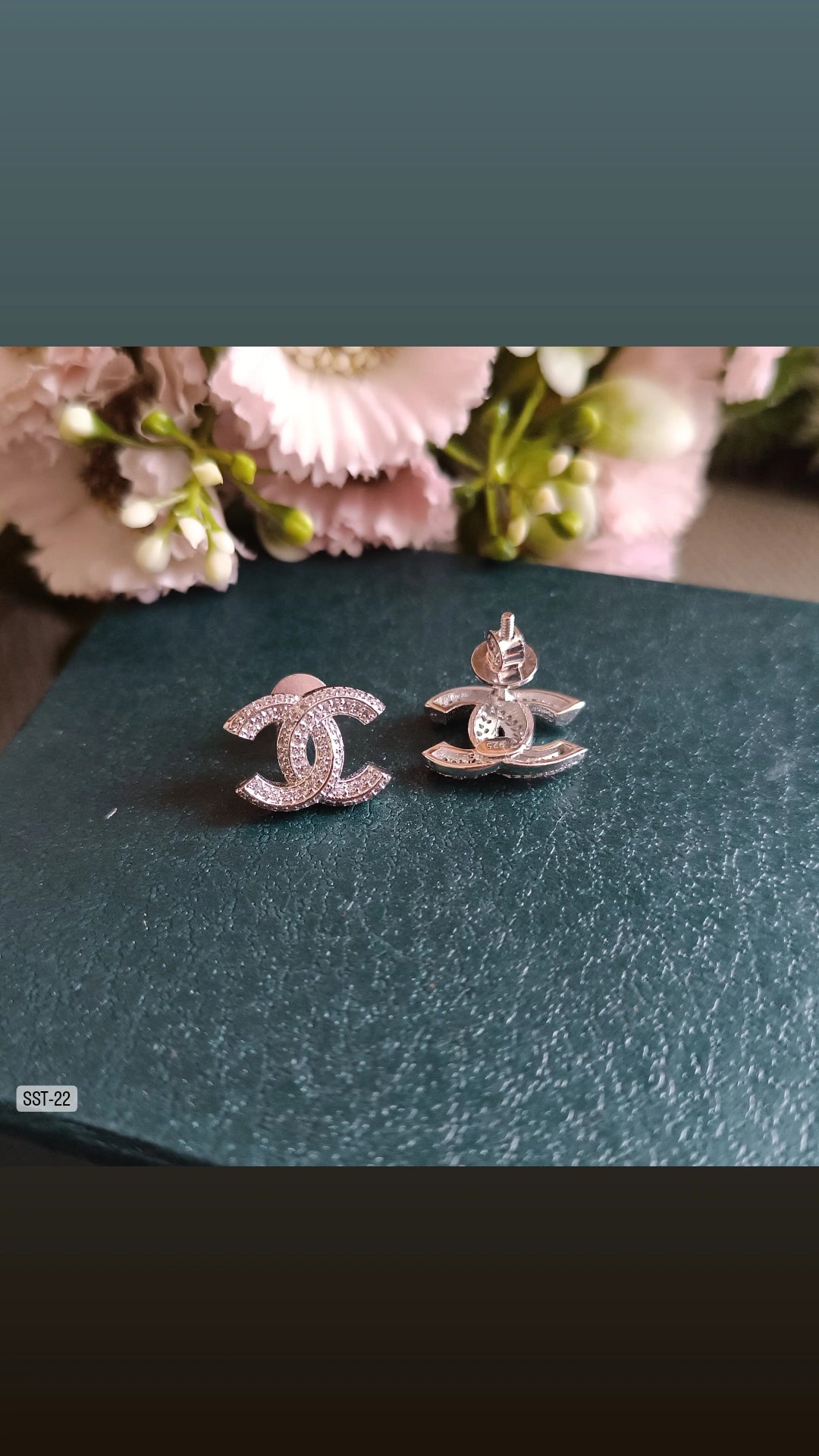 SST 022 | INTERLOCK CUBIC ZIRCONIA EARRINGS