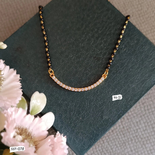 SST 078 | CURVED SPARKLE MANGALSUTRA