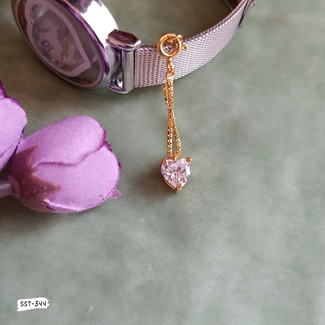 SST 344 |  TRAINGLE STUD WATCH CHARM