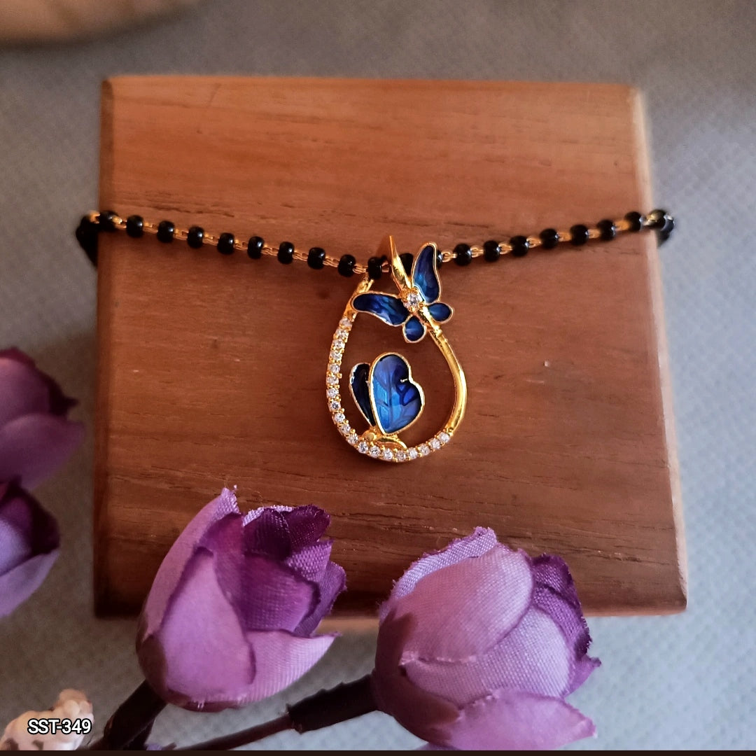 SST 349 | BUTTERFLY TEARDROP PENDENT MANGALSUTRA