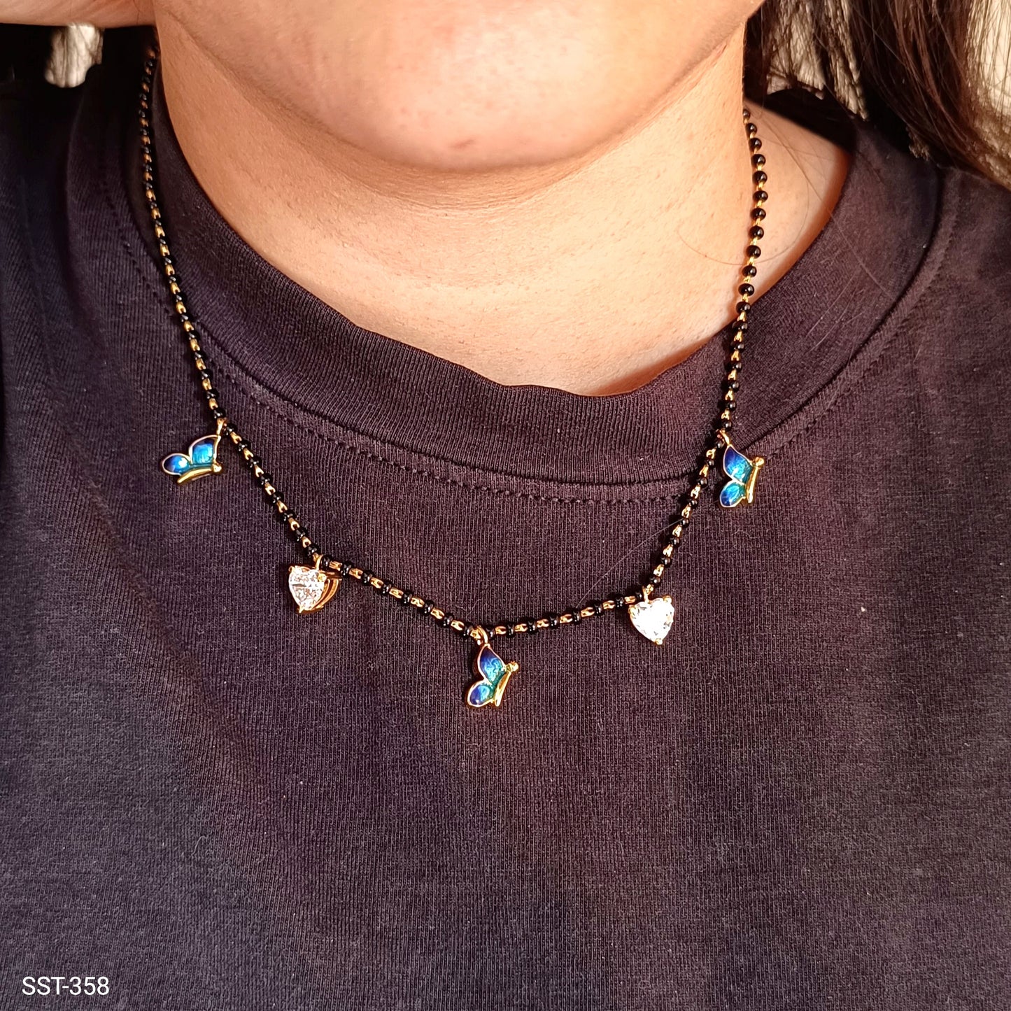 SST 358 | CHARMING BUTTERFLY AND HEART MANGALSUTRA