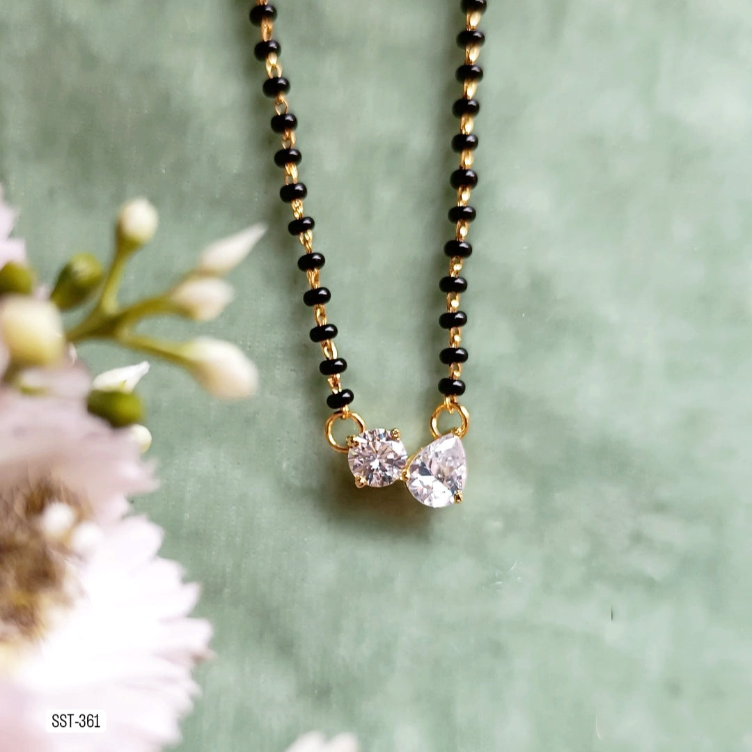 SST 361 | CHARMING DOUBLE STONE MANGALSUTRA