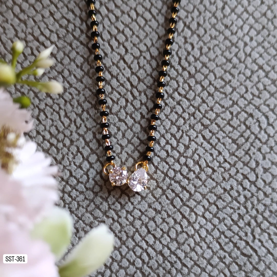 SST 361 | CHARMING DOUBLE STONE MANGALSUTRA