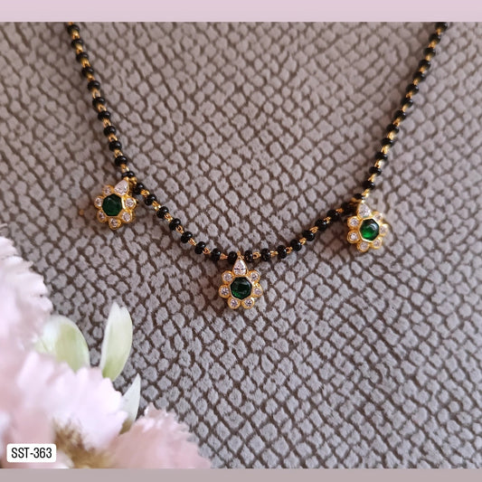 SST 363 | ELEGANT GREEN STONE MANGALSUTRA