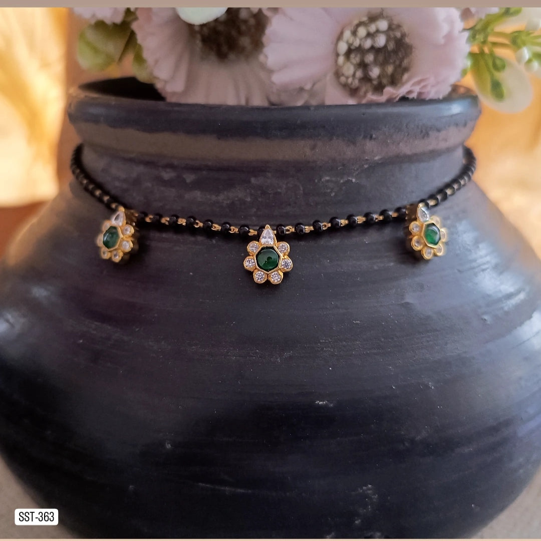 SST 363 | ELEGANT GREEN STONE MANGALSUTRA
