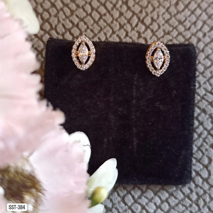 SST 384 | MARQUISE STUD HALO EARRINGS