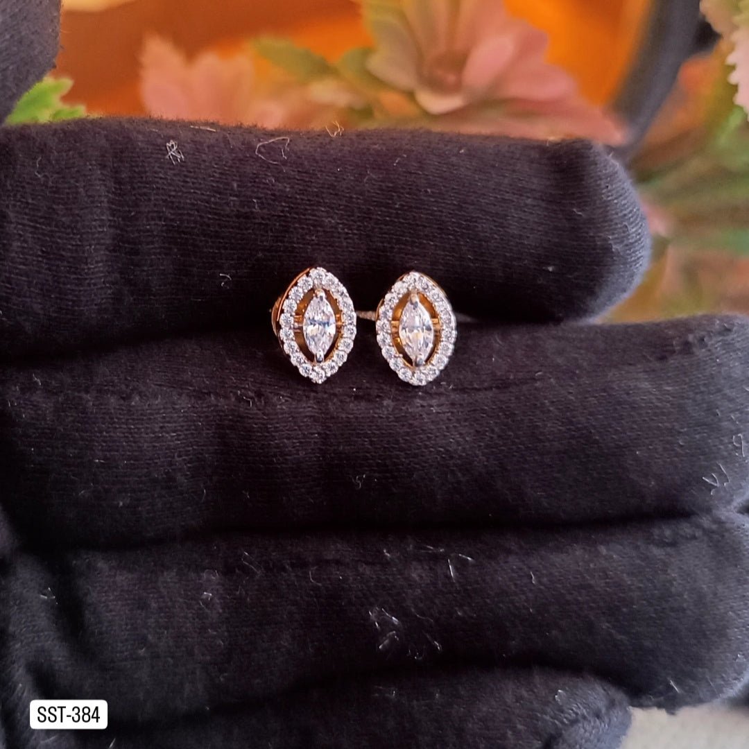 SST 384 | MARQUISE STUD HALO EARRINGS