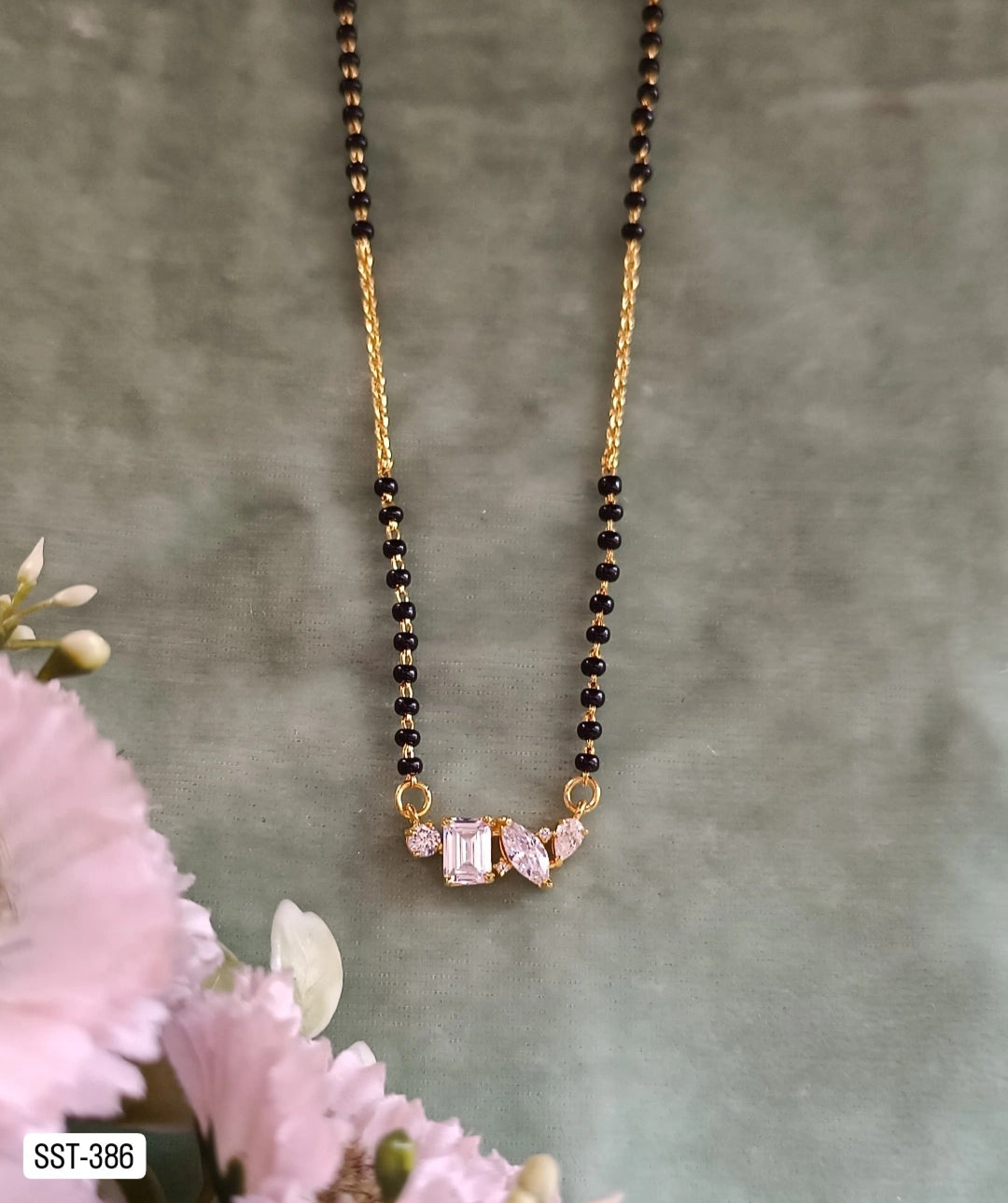SST 386BC | STUNNING CRYSTAL FANCY MANGALSUTRA