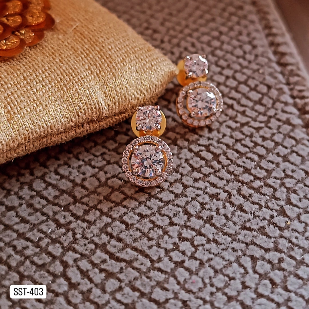 SST 403 | ELEGANT SPARKLING STUD EARRINGS