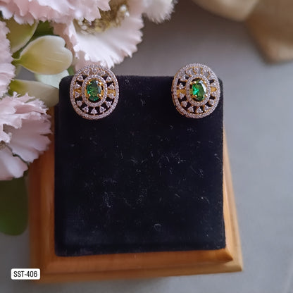 SST 406 | ELEGANT OVAL STONE EARRINGS
