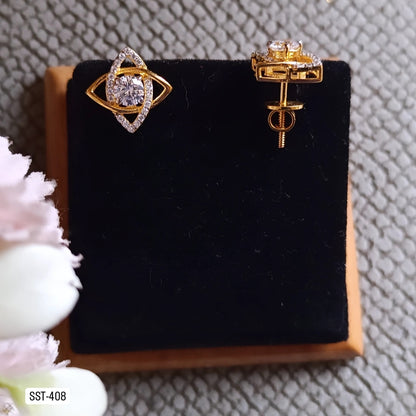 SST 408 |  DIAMOND-STYLE STUD EARRINGS
